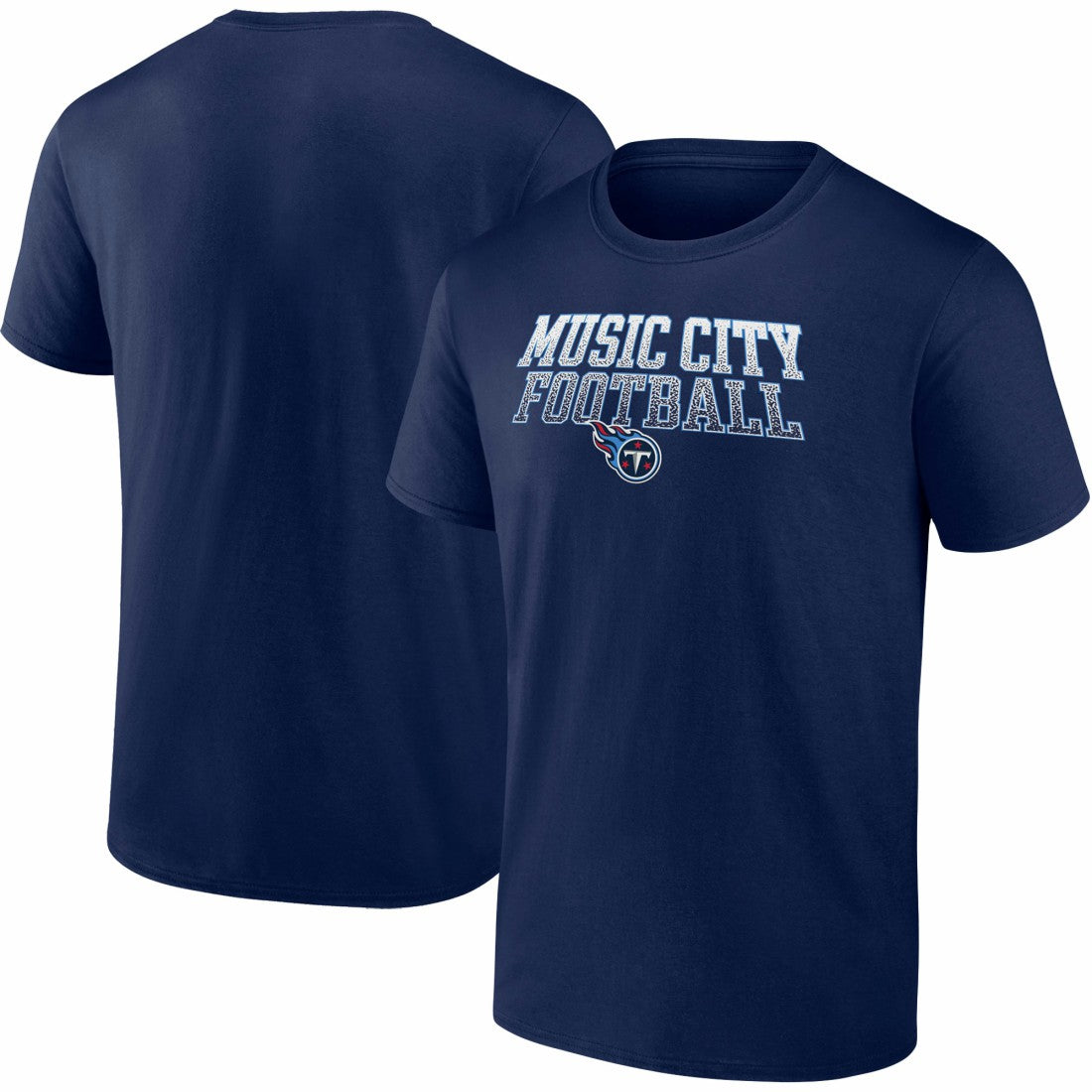 Tennessee Titans Big & Tall Music City Football Statement T-Shirt Navy
