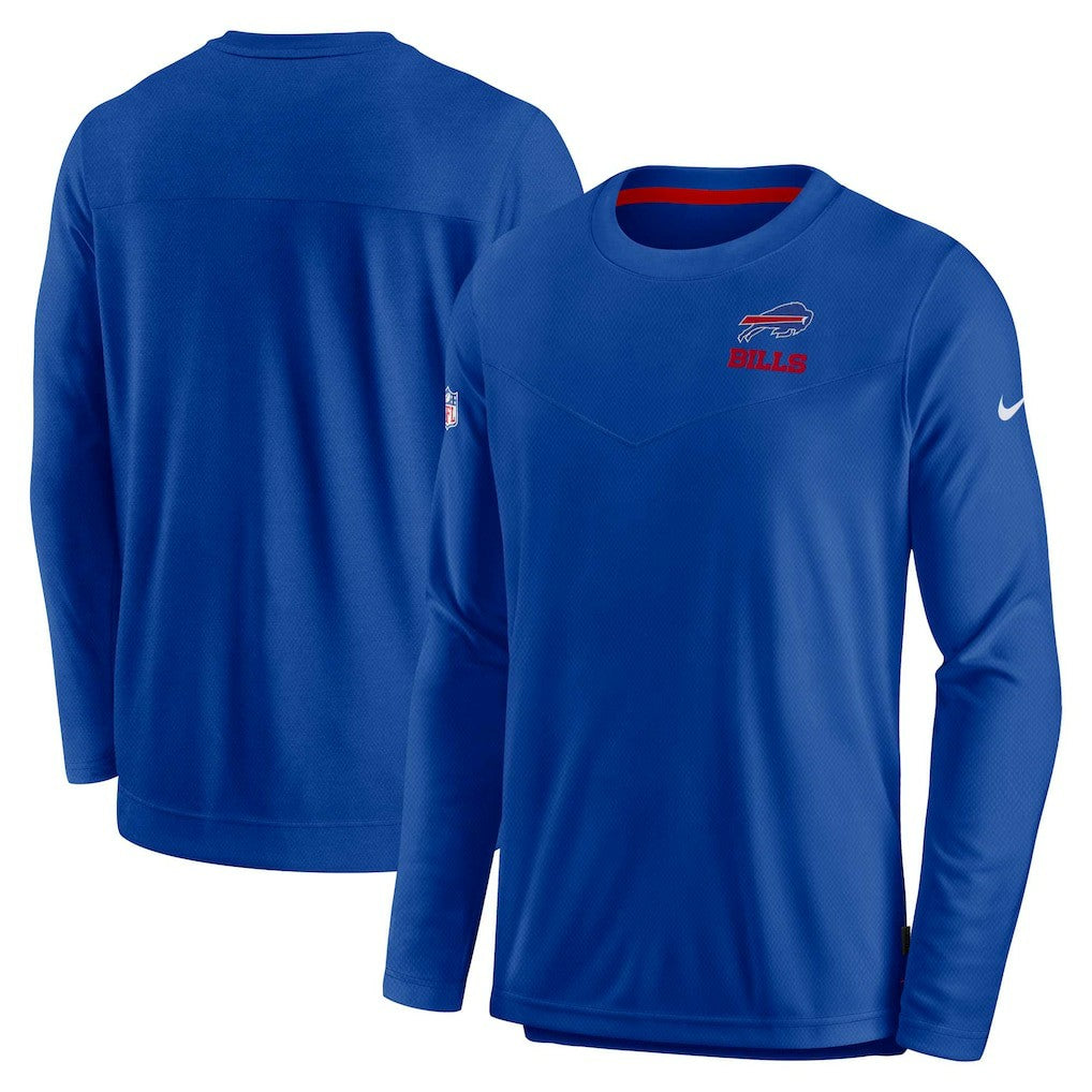 Buffalo Bills Sideline Lockup Performance Pullover Sweatshirt Royal