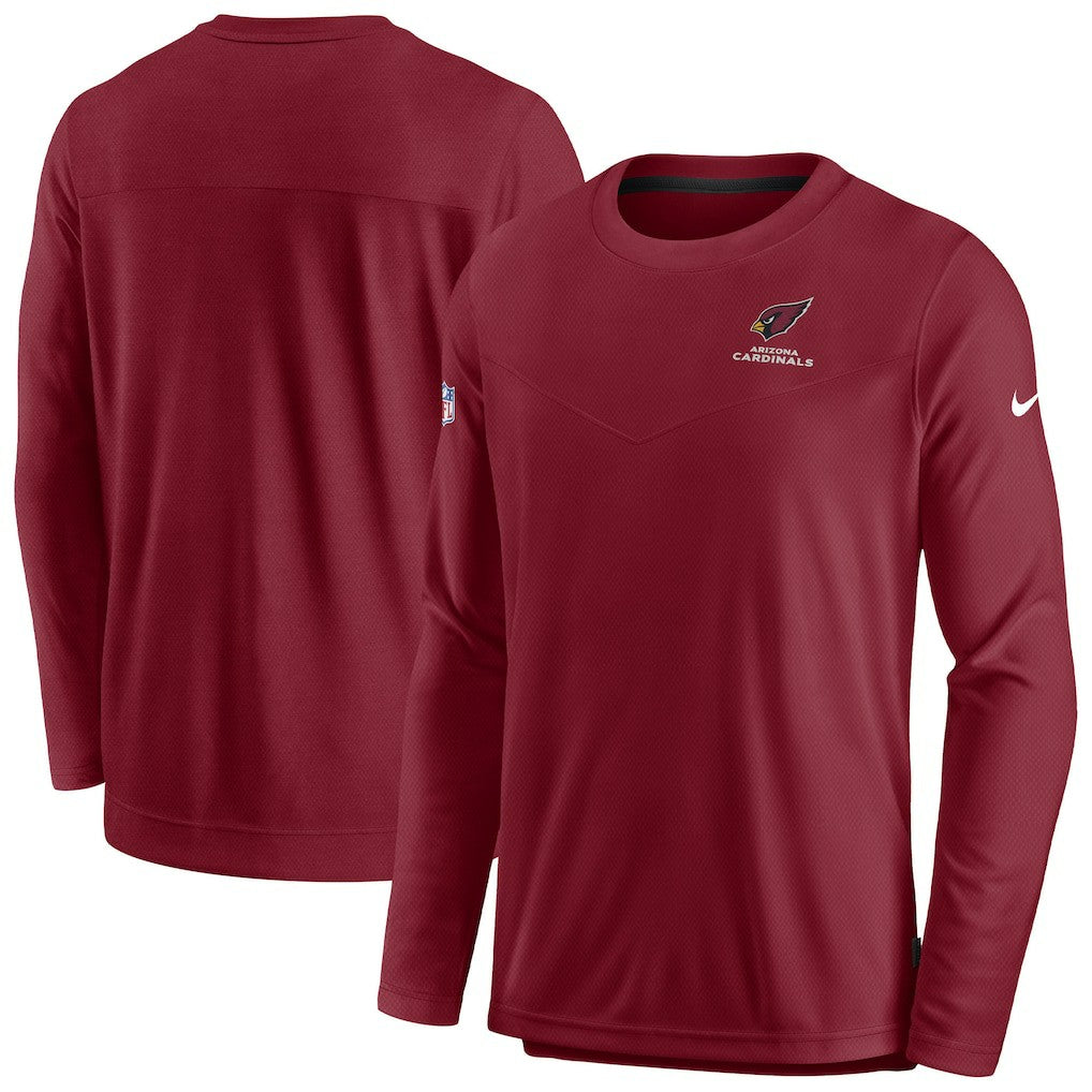 Arizona Cardinals Sideline Lockup Performance Pullover Sweatshirt Cardinal