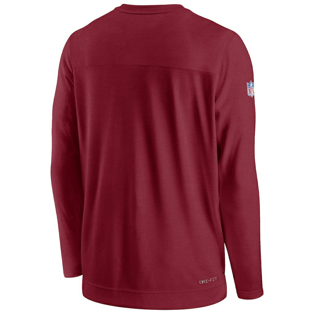 Arizona Cardinals Sideline Lockup Performance Pullover Sweatshirt Cardinal