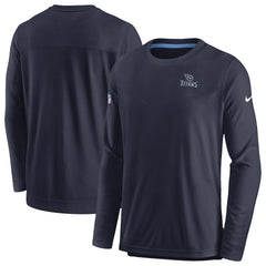 Tennessee Titans Sideline Lockup Performance Pullover Sweatshirt Navy