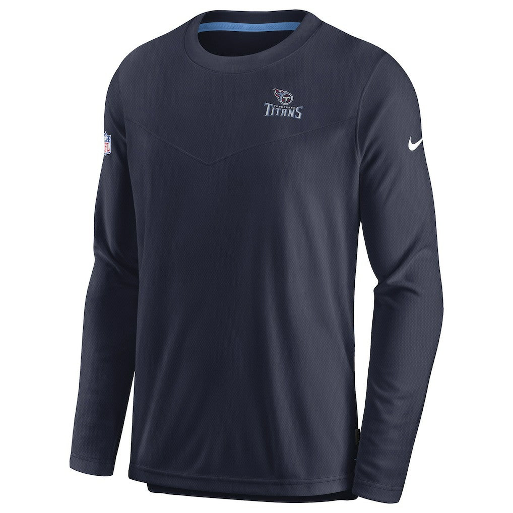 Tennessee Titans Sideline Lockup Performance Pullover Sweatshirt Navy