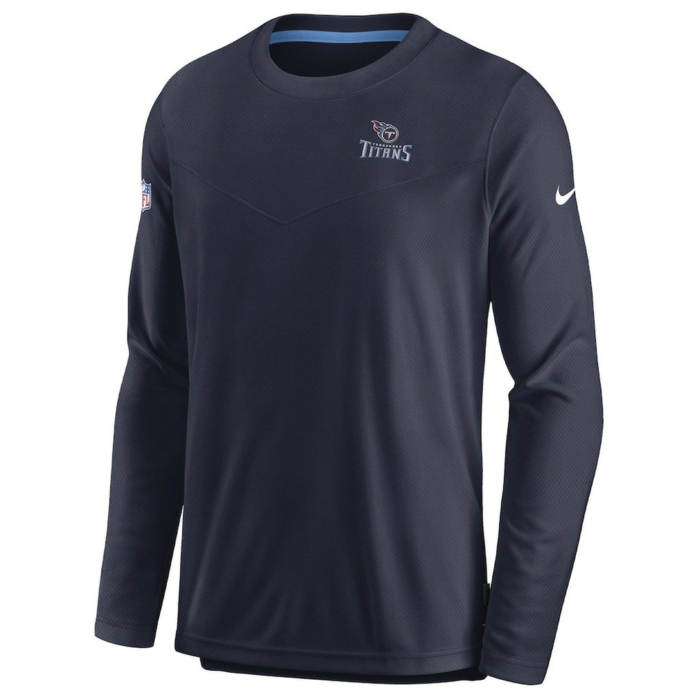 Tennessee Titans Sideline Lockup Performance Pullover Sweatshirt Navy