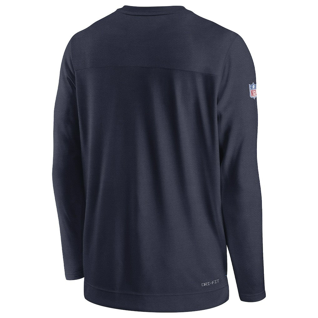 Tennessee Titans Sideline Lockup Performance Pullover Sweatshirt Navy