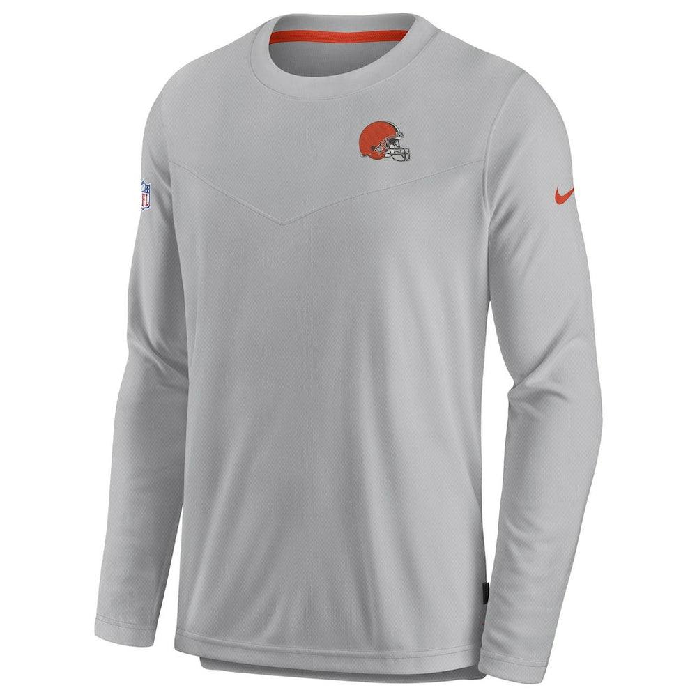 Cleveland Browns Sideline Lockup Performance Pullover Sweatshirt Gray