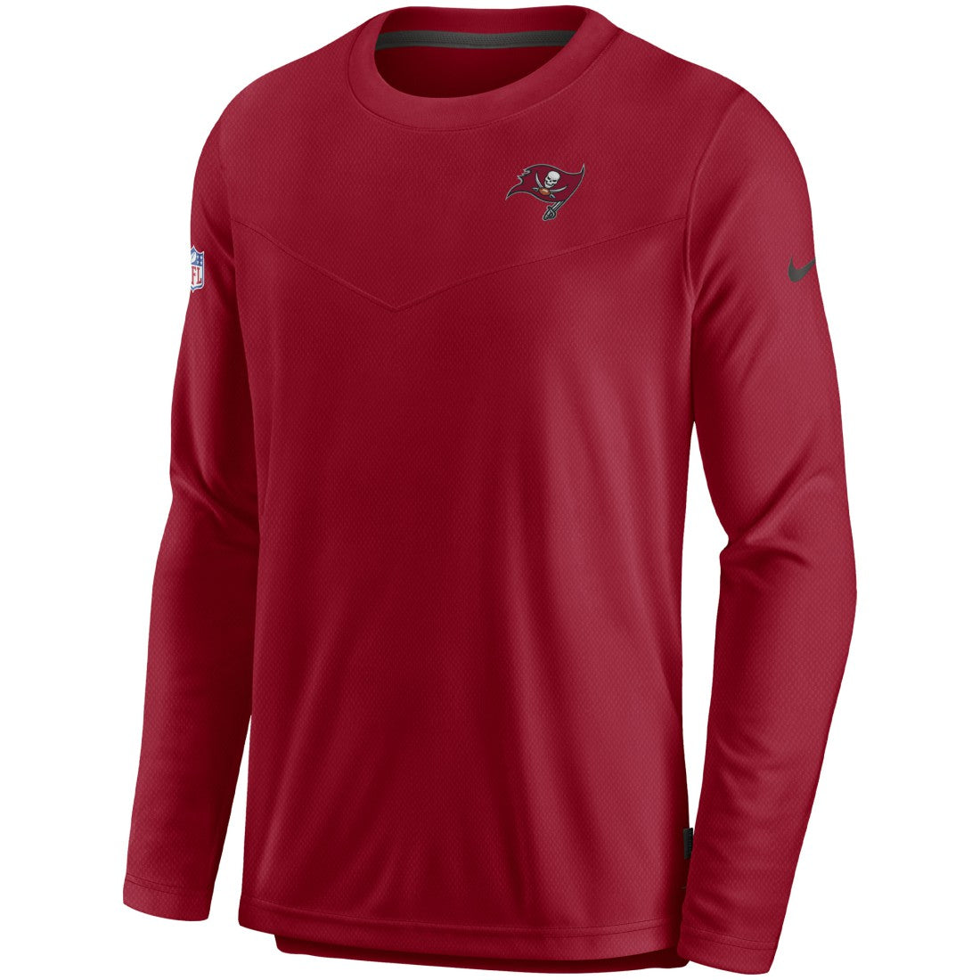 Tampa Bay Buccaneers Sideline Lockup Performance Pullover Sweatshirt Red