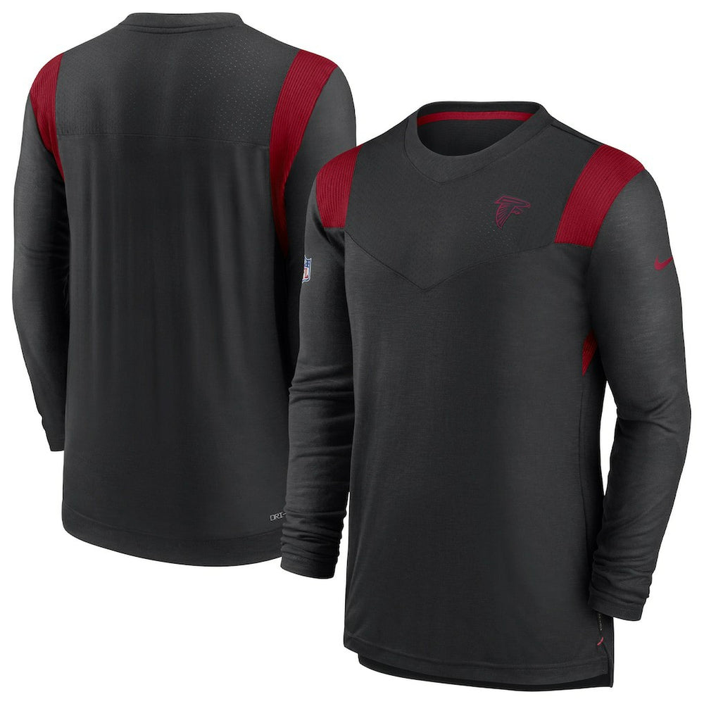 Atlanta Falcons Sideline Tonal Logo Performance Player Long Sleeve T-Shirt Black