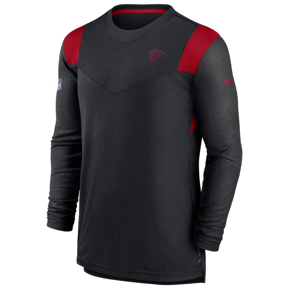 Atlanta Falcons Sideline Tonal Logo Performance Player Long Sleeve T-Shirt Black
