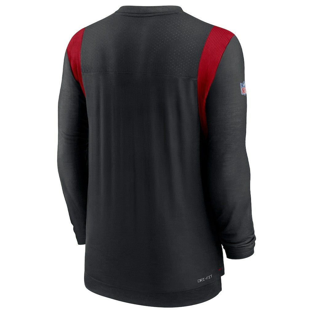 Atlanta Falcons Sideline Tonal Logo Performance Player Long Sleeve T-Shirt Black