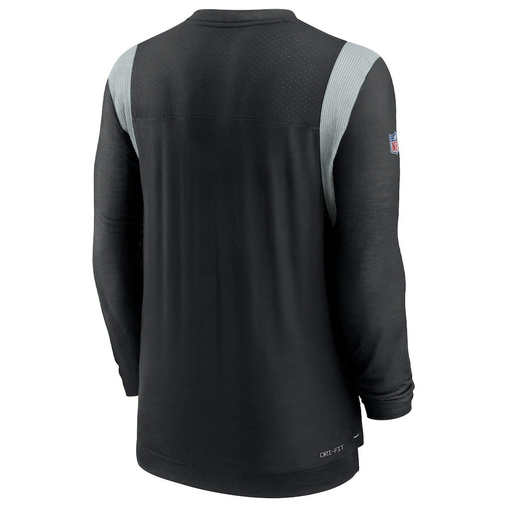 Las Vegas Raiders Sideline Tonal Logo Performance Player Long Sleeve T-Shirt Black