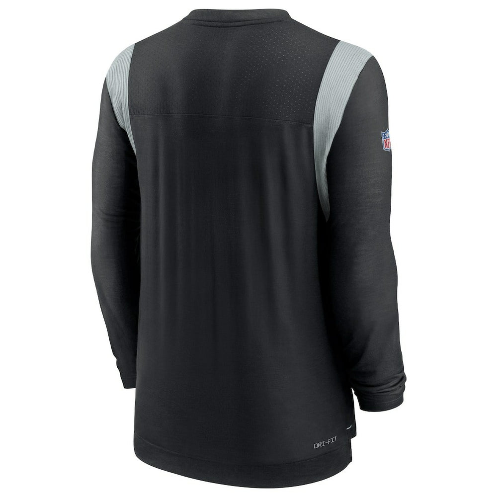 Las Vegas Raiders Sideline Tonal Logo Performance Player Long Sleeve T-Shirt Black