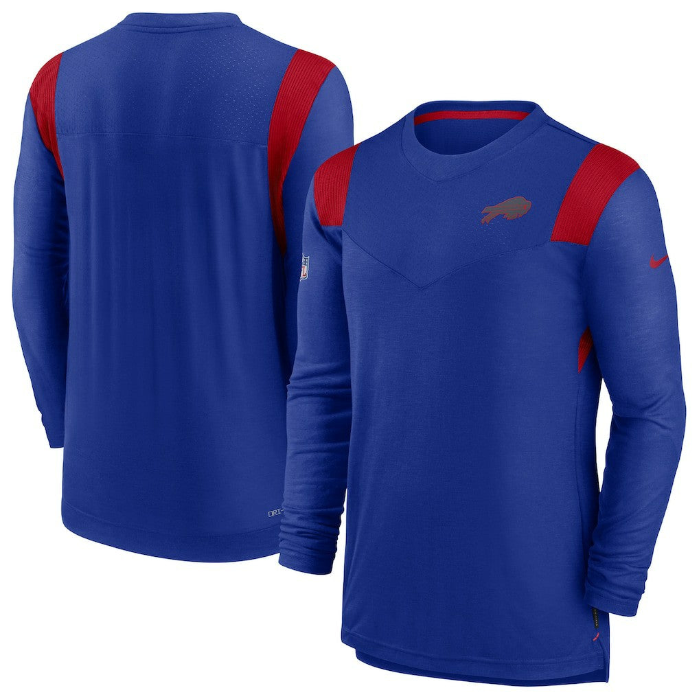 Buffalo Bills Sideline Tonal Logo Performance Player Long Sleeve T-Shirt Royal