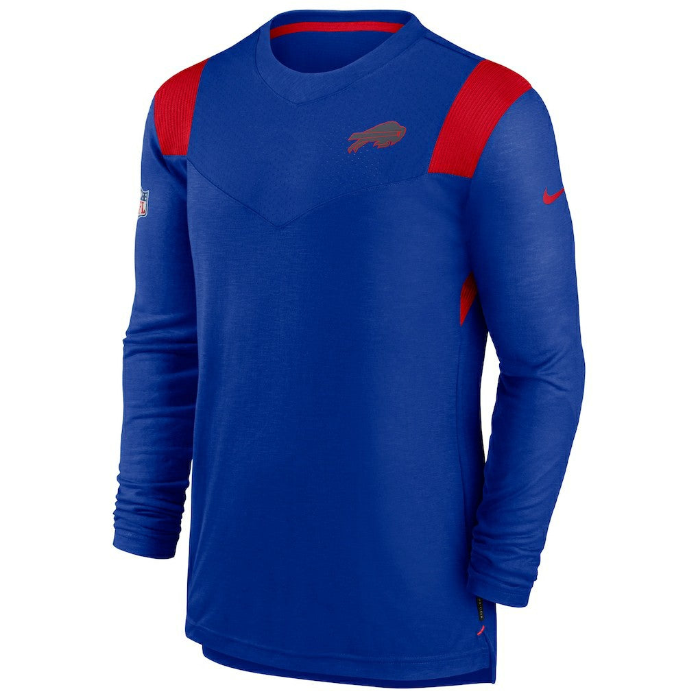Buffalo Bills Sideline Tonal Logo Performance Player Long Sleeve T-Shirt Royal