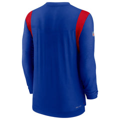 Buffalo Bills Sideline Tonal Logo Performance Player Long Sleeve T-Shirt Royal