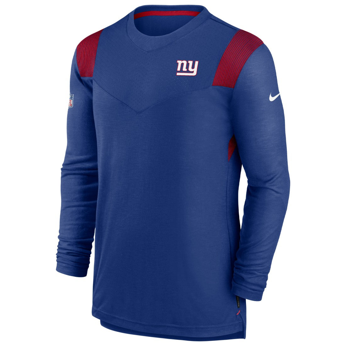 New York Giants Sideline Tonal Logo Performance Player Long Sleeve T-Shirt Royal