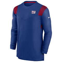 New York Giants Sideline Tonal Logo Performance Player Long Sleeve T-Shirt Royal