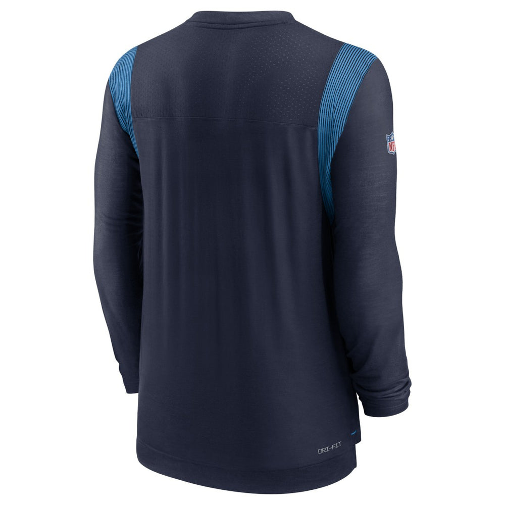 Tennessee Titans Sideline Tonal Logo Performance Player Long Sleeve T-Shirt Navy