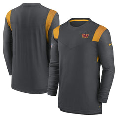 Washington Commanders Sideline Tonal Logo Performance Player Long Sleeve T-Shirt Charcoal
