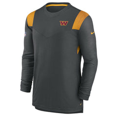 Washington Commanders Sideline Tonal Logo Performance Player Long Sleeve T-Shirt Charcoal
