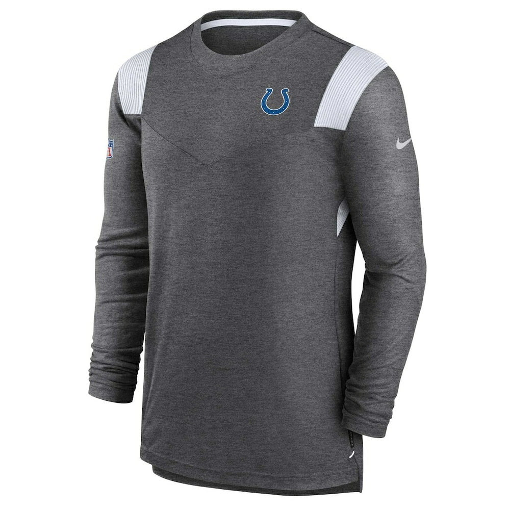 Indianapolis Colts Sideline Tonal Logo Performance Player Long Sleeve T-Shirt Charcoal