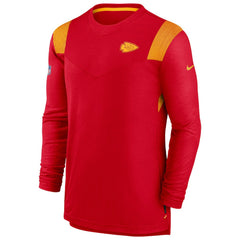 Kansas City Chiefs Sideline Tonal Logo Performance Player Long Sleeve T-Shirt Red