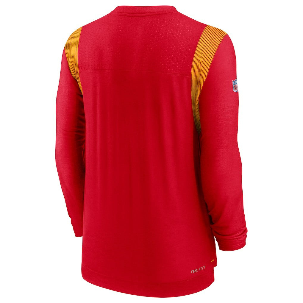 Kansas City Chiefs Sideline Tonal Logo Performance Player Long Sleeve T-Shirt Red