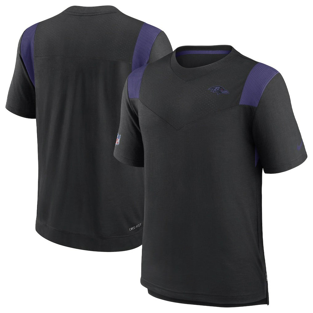 Baltimore Ravens Sideline Tonal Logo Performance Player T-Shirt Black