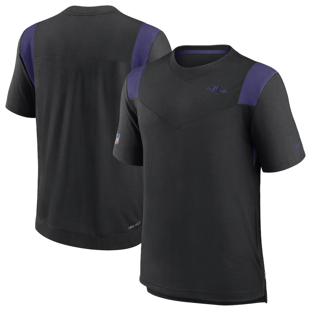 Baltimore Ravens Sideline Tonal Logo Performance Player T-Shirt Black