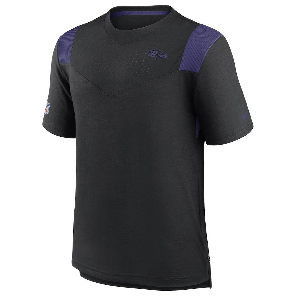 Baltimore Ravens Sideline Tonal Logo Performance Player T-Shirt Black