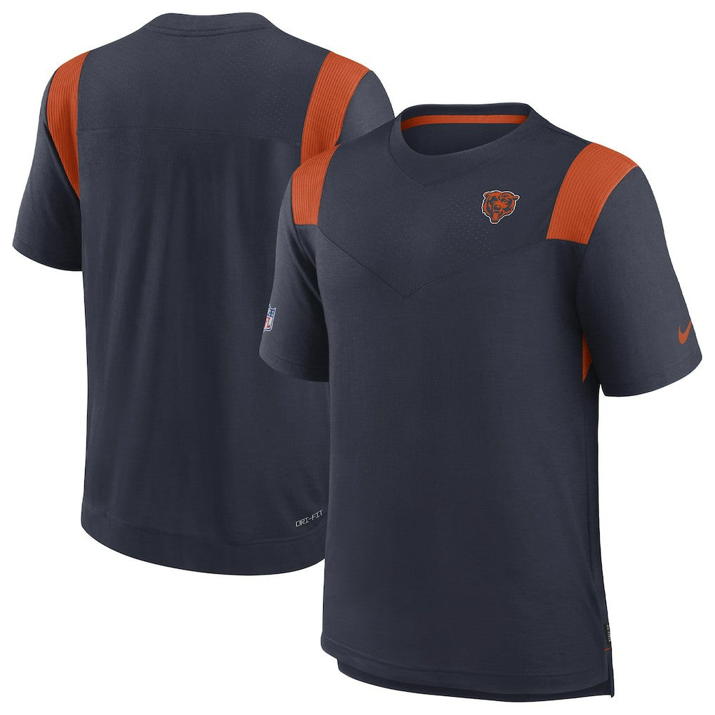 Chicago Bears Sideline Tonal Logo Performance Player T-Shirt Navy