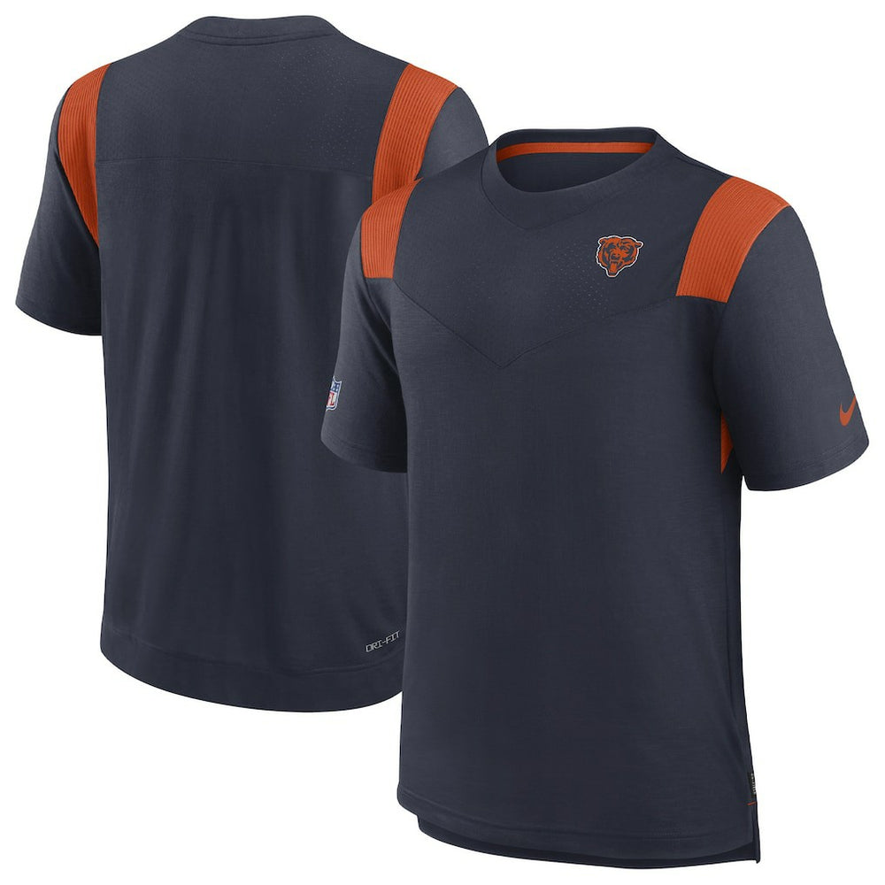 Chicago Bears Sideline Tonal Logo Performance Player T-Shirt Navy