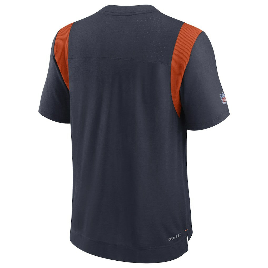 Chicago Bears Sideline Tonal Logo Performance Player T-Shirt Navy