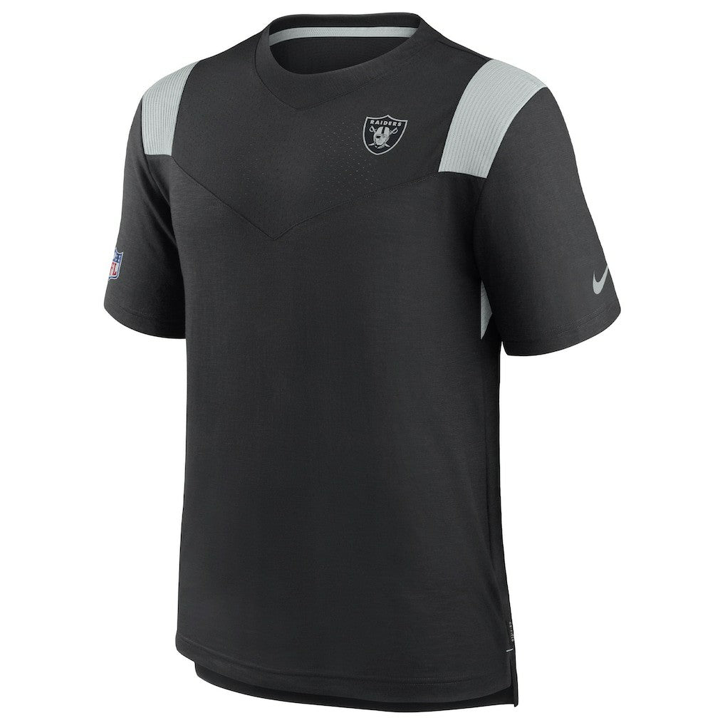 Las Vegas Raiders 2022 Sideline Tonal Logo Performance Player T-Shirt Black