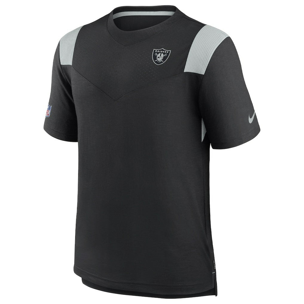 Las Vegas Raiders 2022 Sideline Tonal Logo Performance Player T-Shirt Black