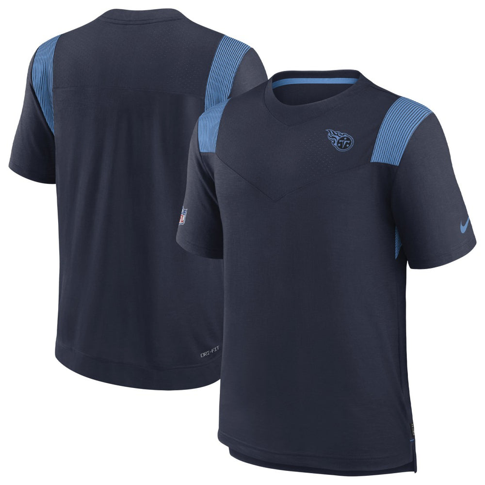 Tennessee Titans Sideline Tonal Logo Performance Player T-Shirt Navy