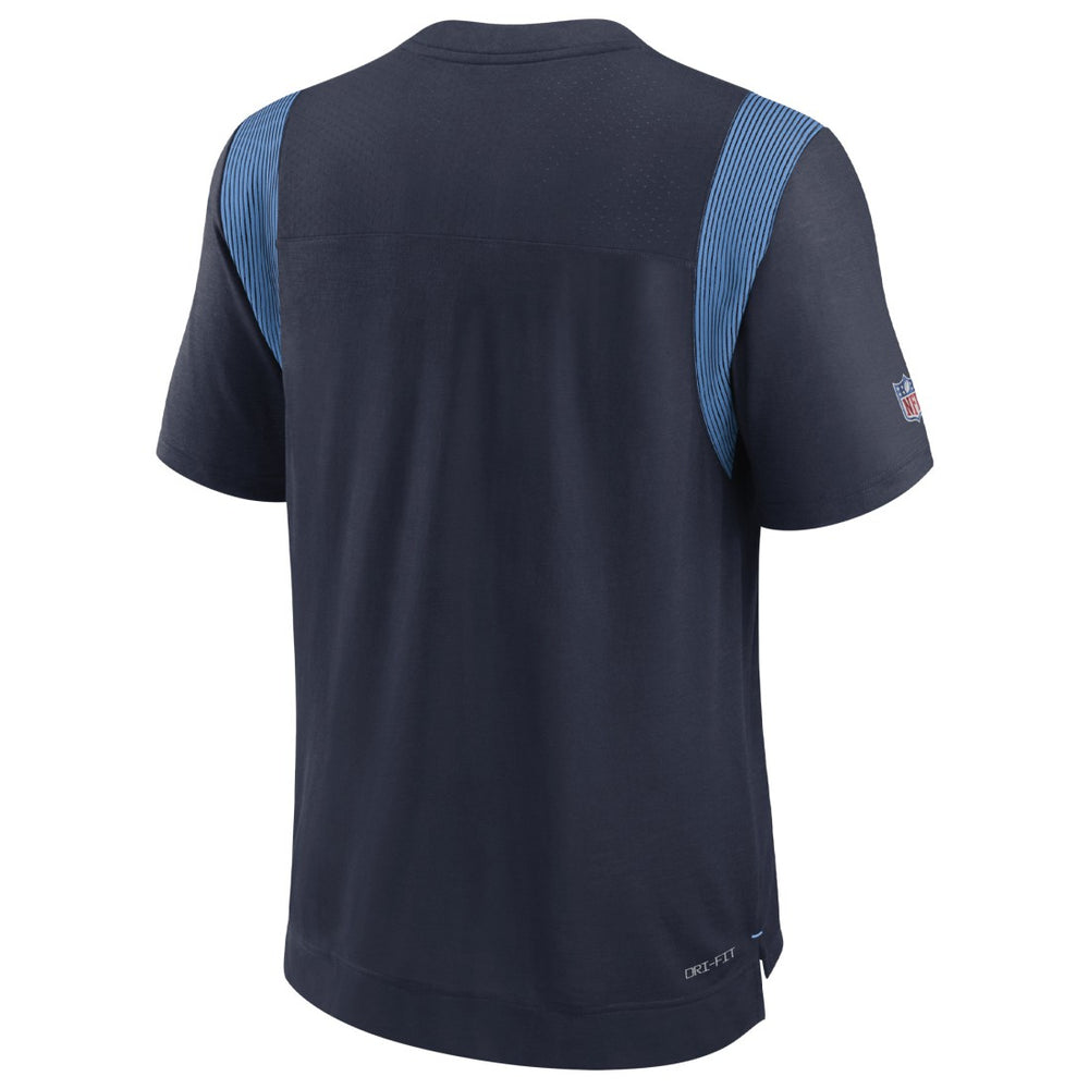 Tennessee Titans Sideline Tonal Logo Performance Player T-Shirt Navy