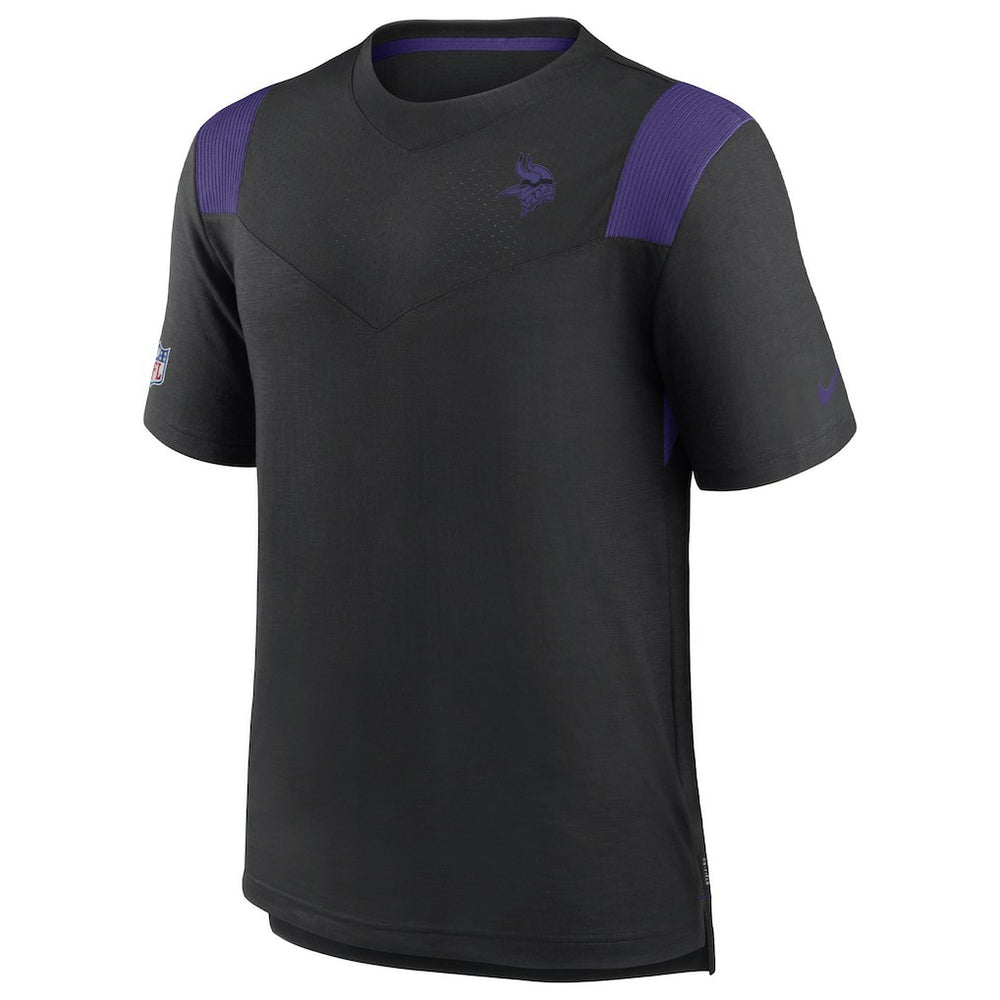 Minnesota Vikings Sideline Tonal Logo Performance Player T-Shirt Black