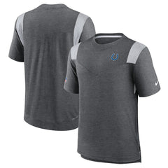 Indianapolis Colts Sideline Tonal Logo Performance Player T-Shirt Heather Charcoal
