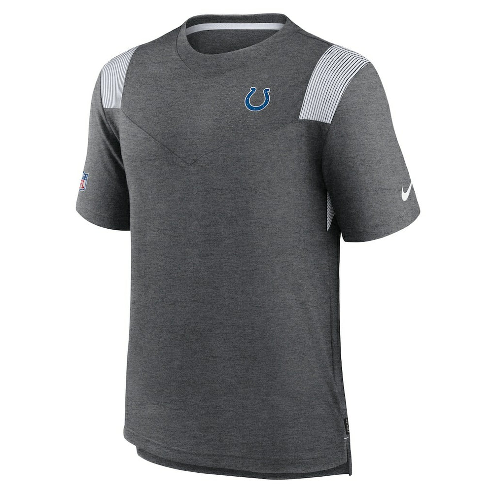 Indianapolis Colts Sideline Tonal Logo Performance Player T-Shirt Heather Charcoal