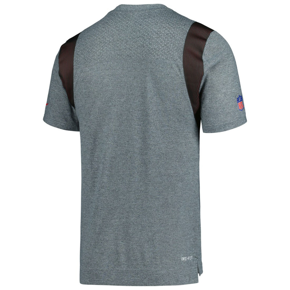 Tampa Bay Buccaneers Sideline Tonal Logo Performance Player T-Shirt Pewter