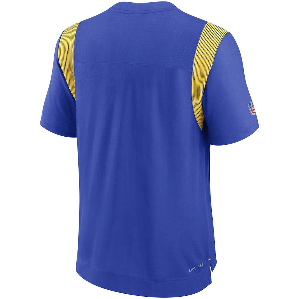 Los Angeles Rams Sideline Tonal Logo Performance Player T-Shirt Royal