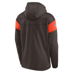 Cleveland Browns Brownie The Elf Sideline Athletic Arch Jersey Performance Pullover Hoodie Brown