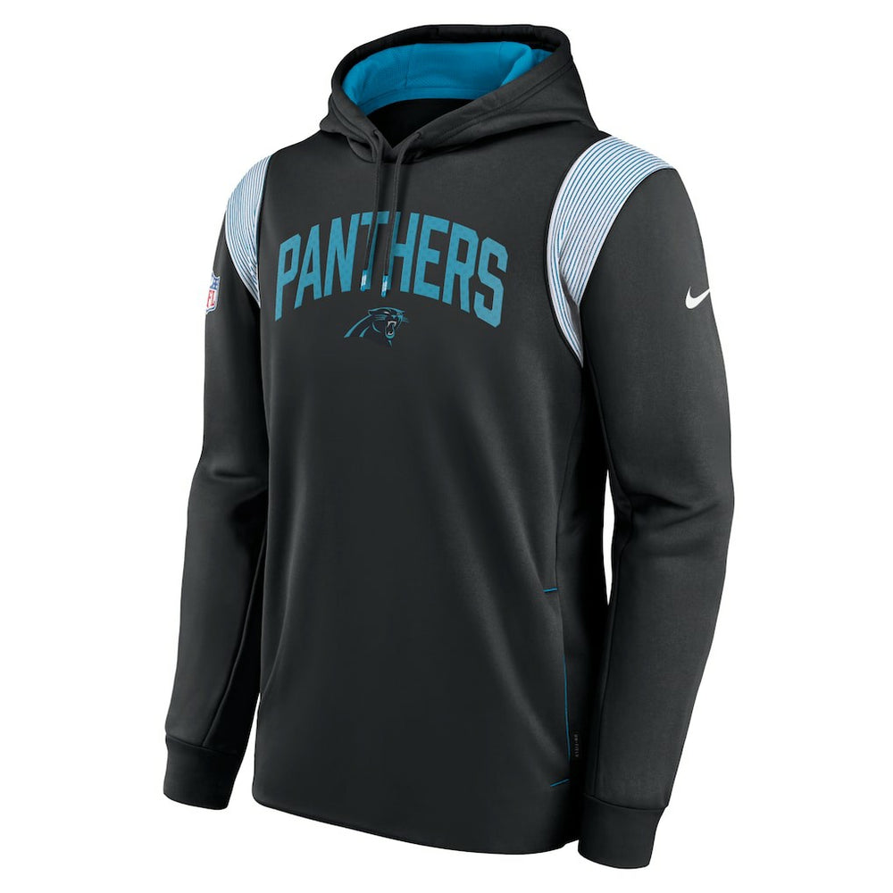 Carolina Panthers Sideline Athletic Stack Performance Pullover Hoodie Black