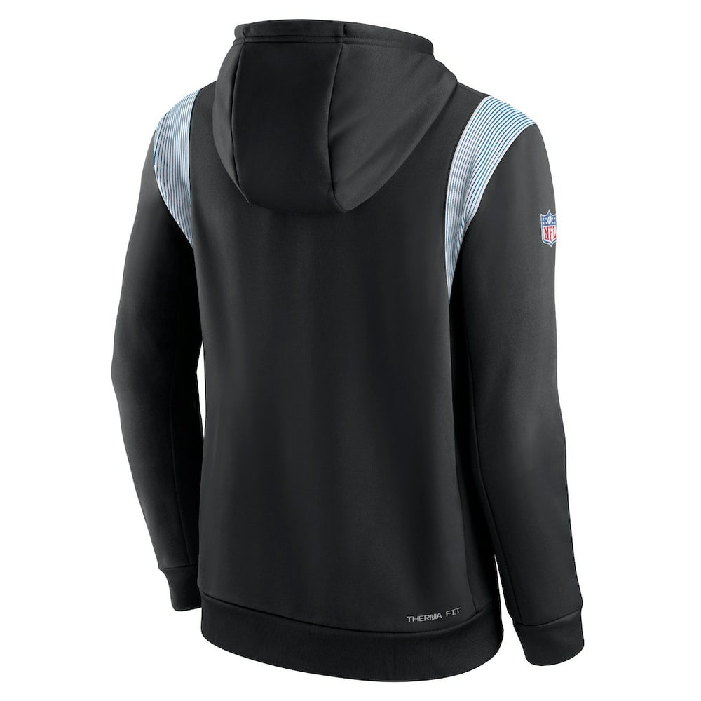 Carolina Panthers Sideline Athletic Stack Performance Pullover Hoodie Black