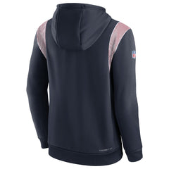 Houston Texans Sideline Athletic Stack Performance Pullover Hoodie Navy