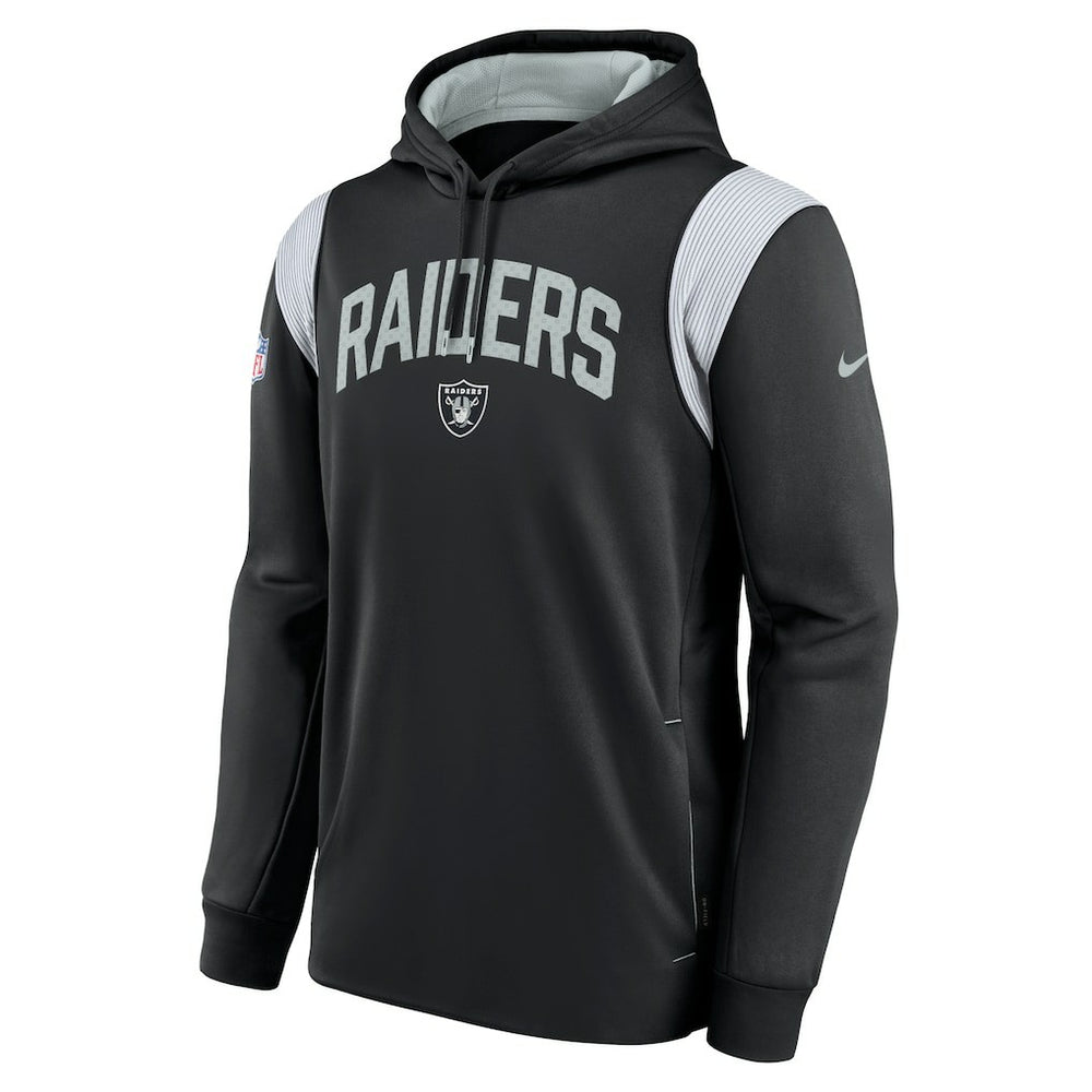 Las Vegas Raiders Sideline Athletic Stack Performance Pullover Hoodie Black