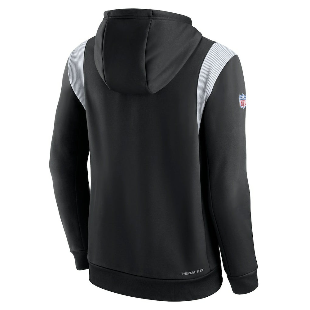 Las Vegas Raiders Sideline Athletic Stack Performance Pullover Hoodie Black