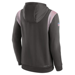 Tampa Bay Buccaneers Sideline Athletic Stack Performance Pullover Hoodie Pewter