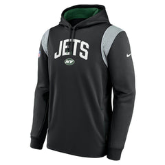 New York Jets Sideline Athletic Stack Performance Pullover Hoodie Black