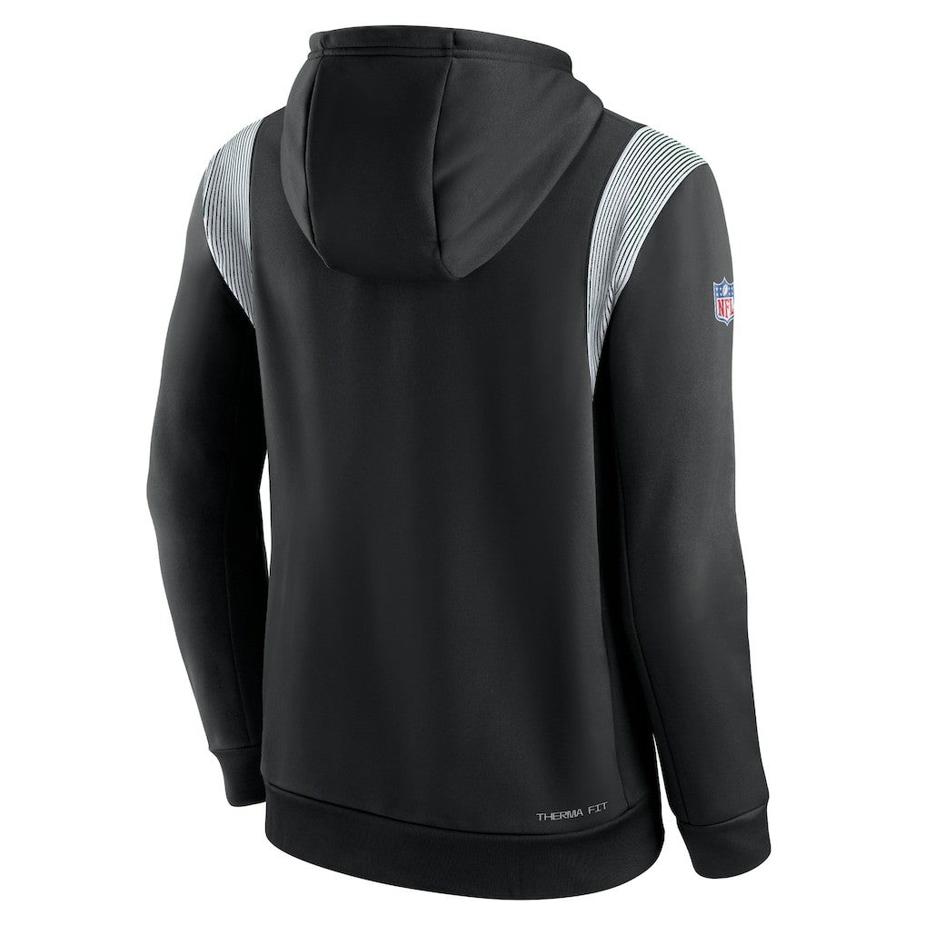 New York Jets Sideline Athletic Stack Performance Pullover Hoodie Black